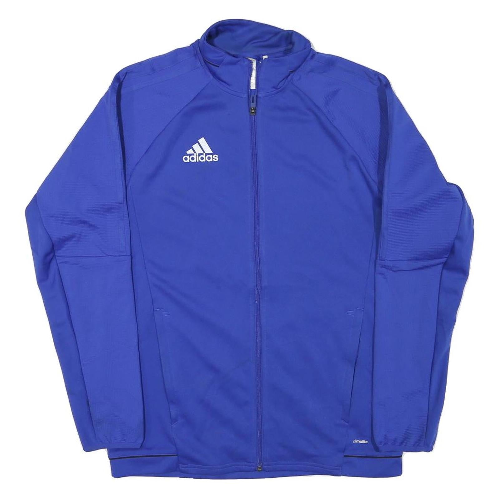 ADIDAS Mens Blue Jacket M Polyester Blend Zip Athletic Sportswear Refurbished - N/A refurbished available on Cerqular