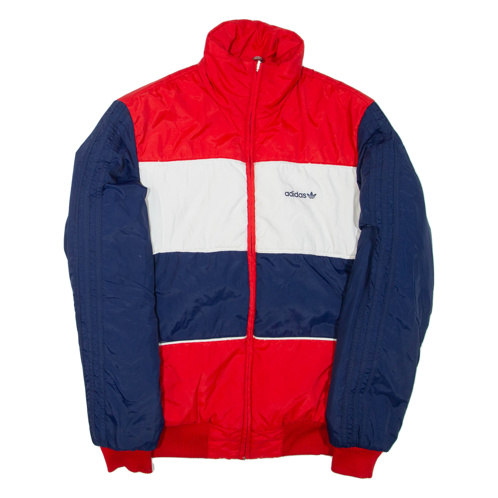 ADIDAS Mens Puffer Jacket Red Colourblock S Refurbished - N/A refurbished available on Cerqular