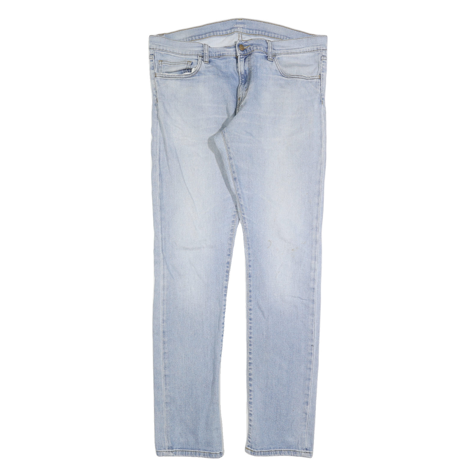CARHARTT Mens Slim Light Blue Denim Jeans W36 L34 Zip Closure Pockets Refurbished - N/A refurbished available on Cerqular
