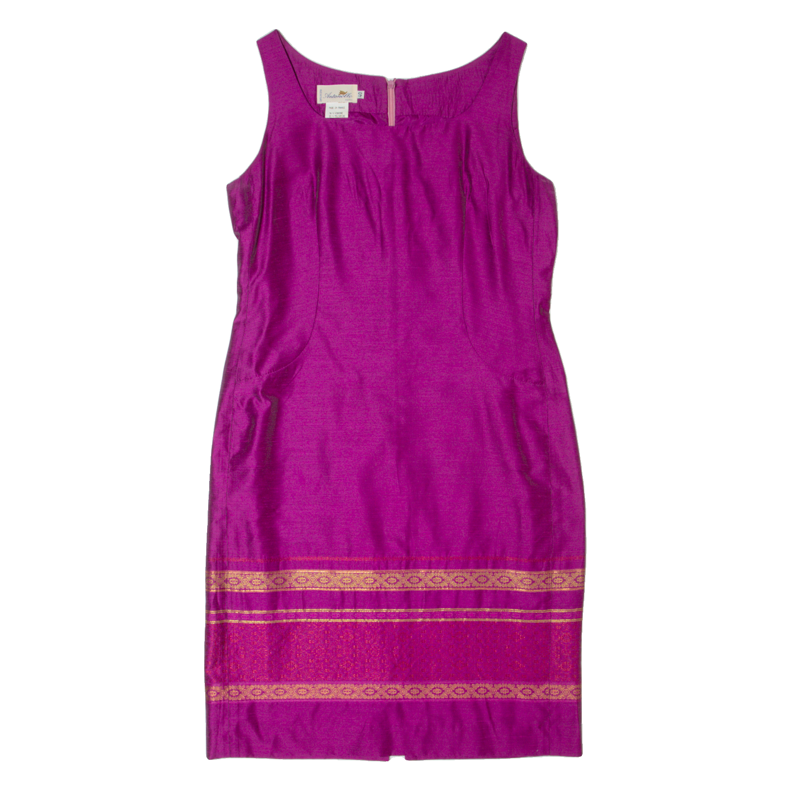 ANTONELLE Womens Pencil Dress Purple 90s Sleeveless Knee Length M Refurbished - N/A refurbished available on Cerqular