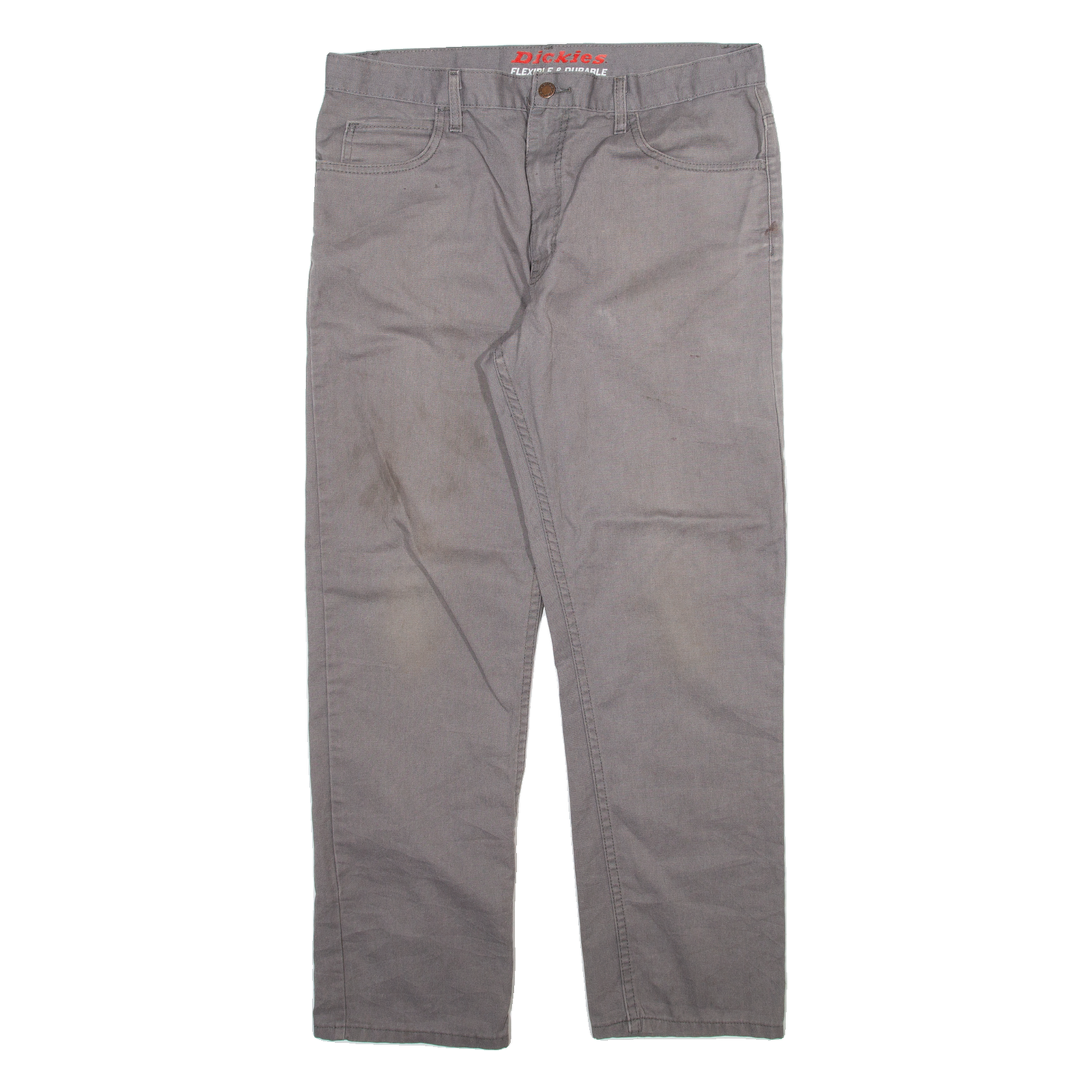 DICKIES Mens Trousers Grey Slim Tapered W34 L30 Refurbished - N/A refurbished available on Cerqular
