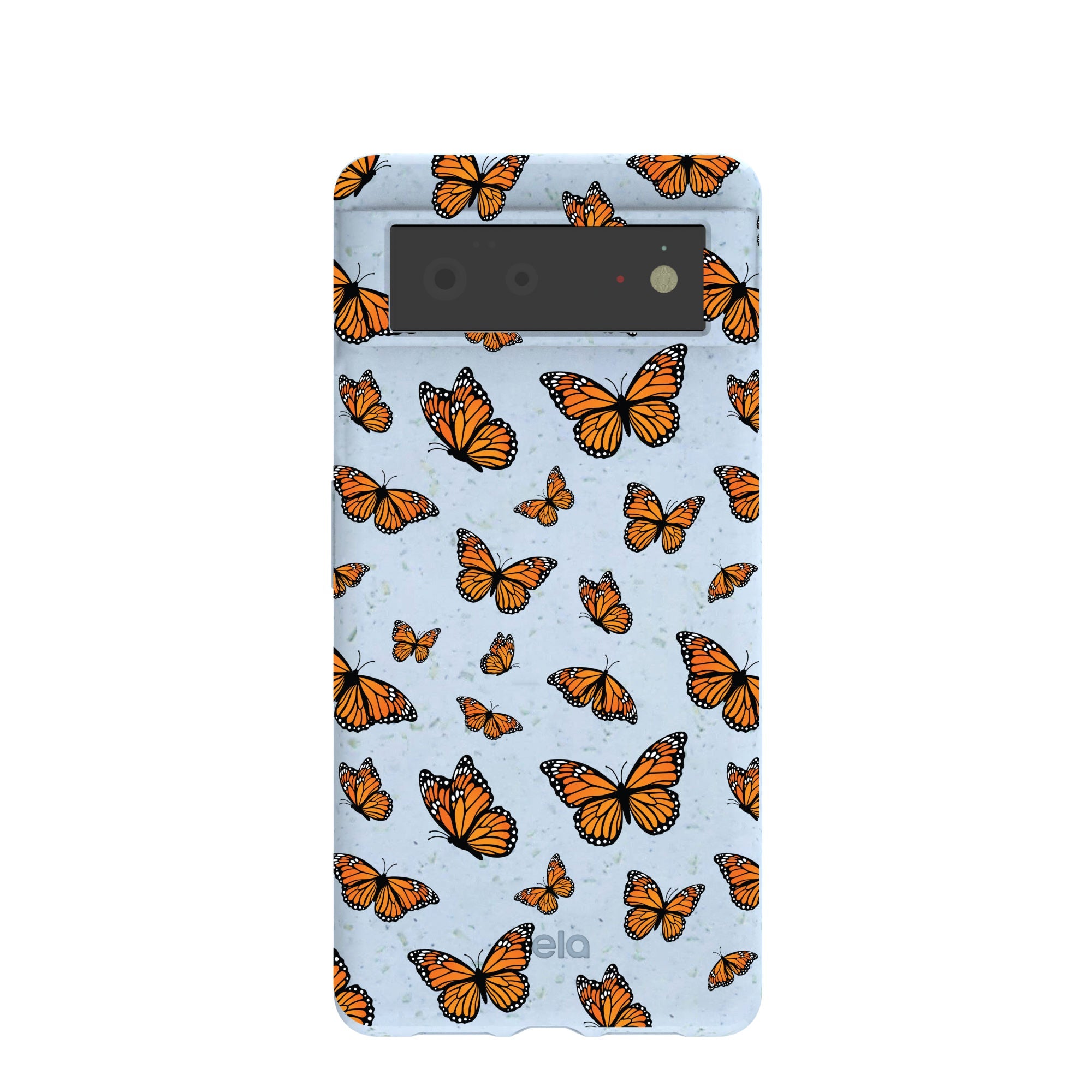 Buy Powder Blue Monarchs in flight Google Pixel 6 Case Refurbished - $65.00 Powder Blue Monarchs in flight Google Pixel 6 Case Refurbished - Pela Case refurbished available on Cerqular