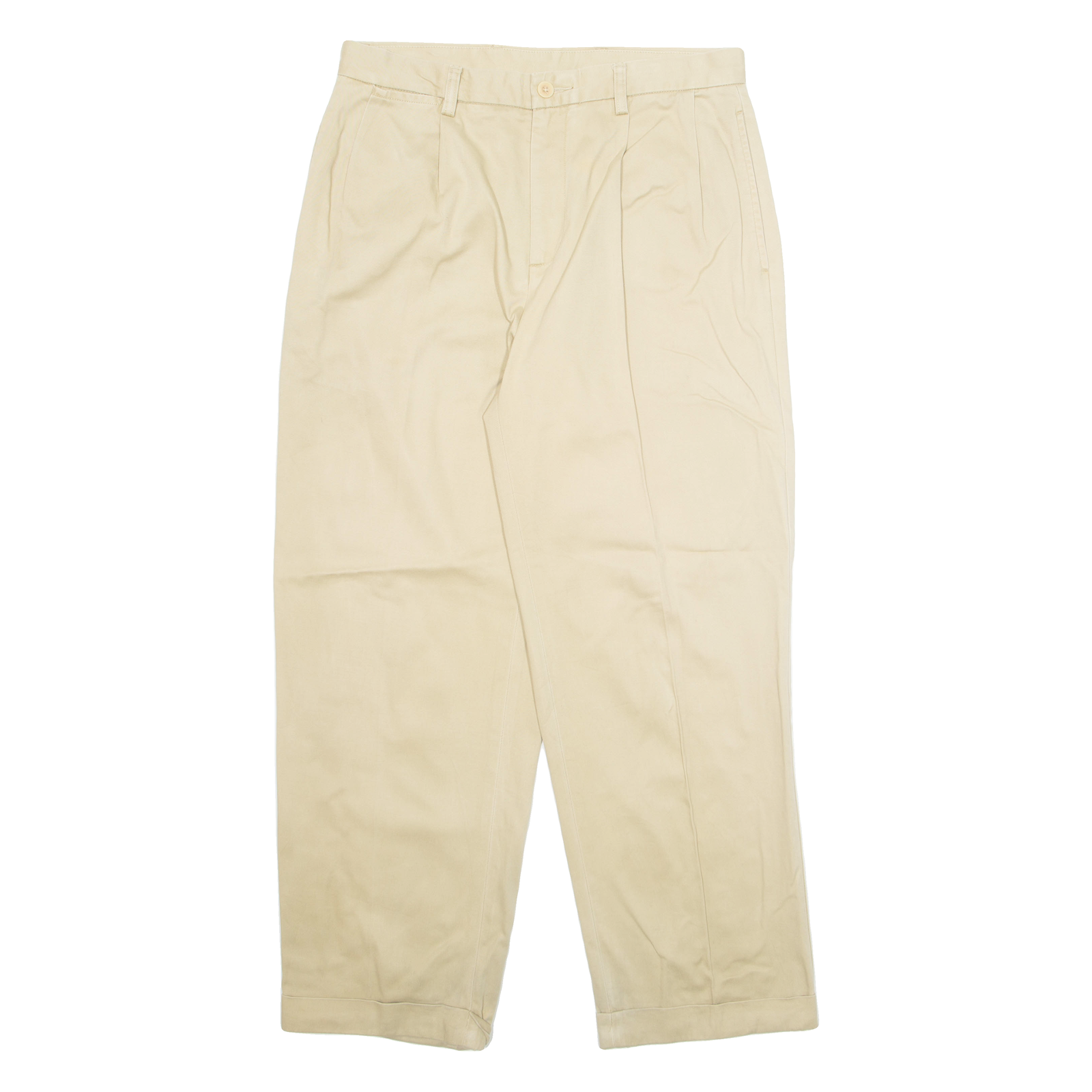NAUTICA Chino Workwear Classic Fit Mens Trousers Beige Regular Straight W33 L30 Refurbished - N/A refurbished available on Cerqular
