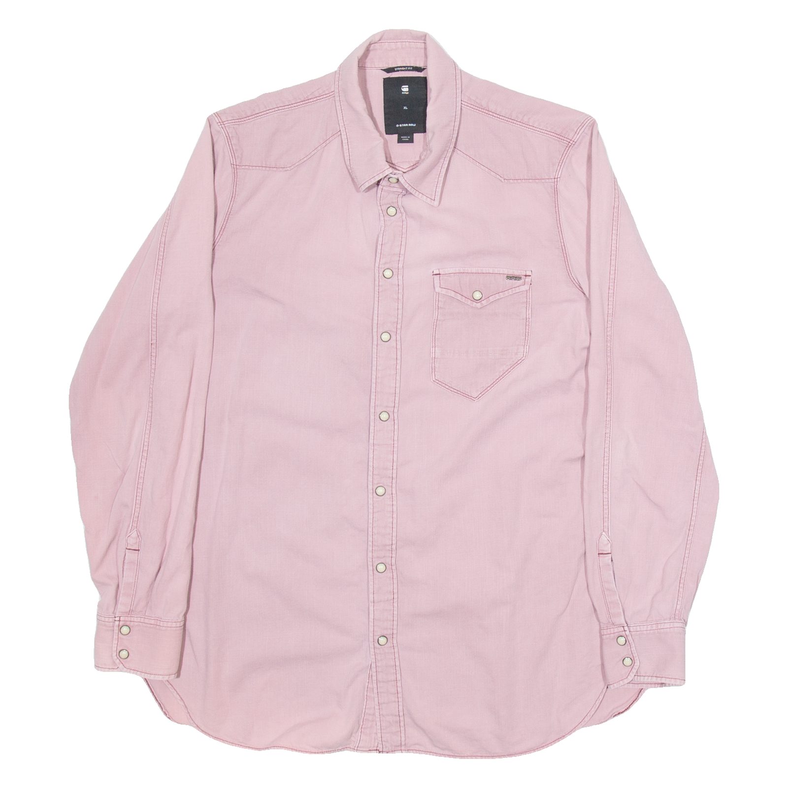 G-STAR Mens Plain Shirt Pink Long Sleeve XL Refurbished - N/A refurbished available on Cerqular