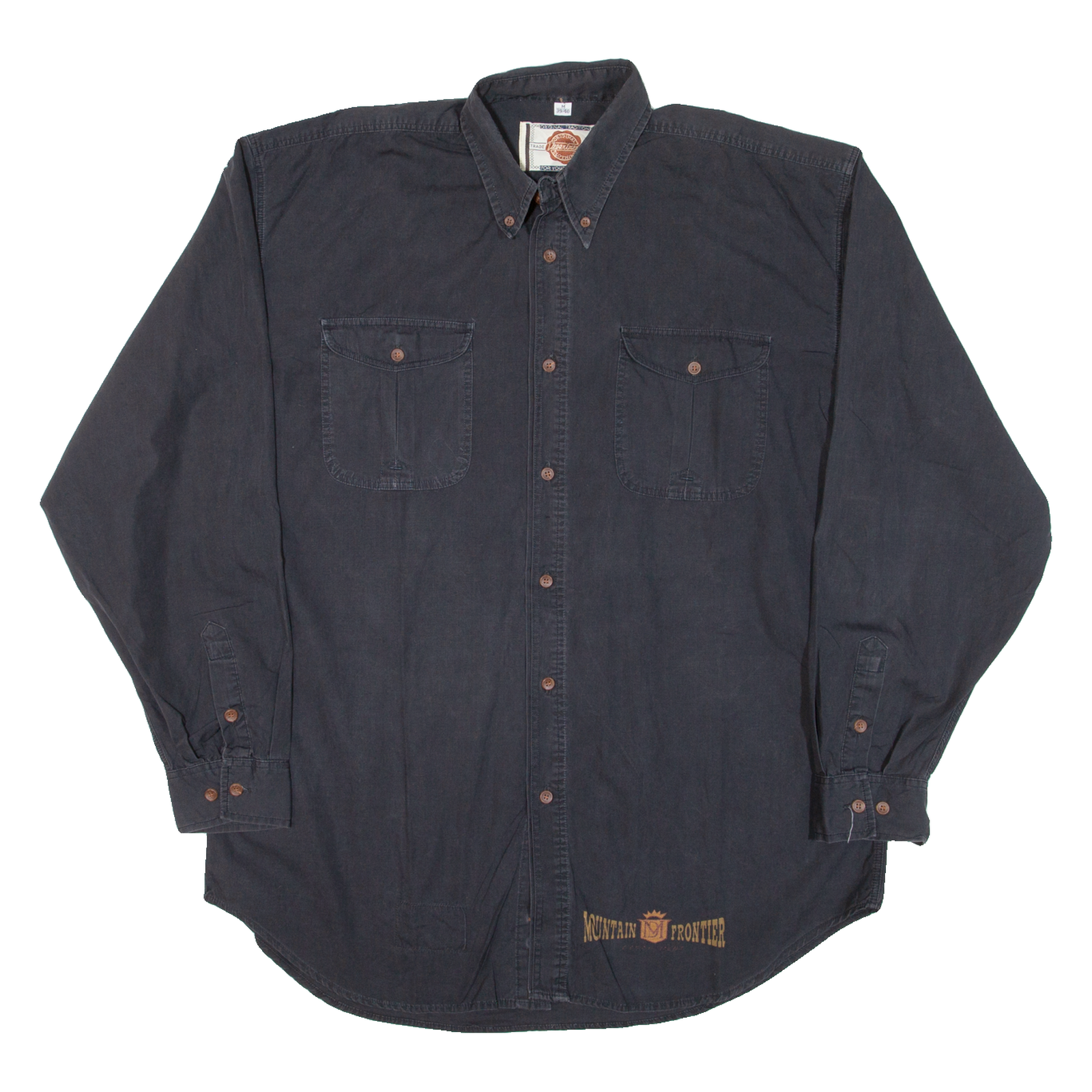 ORIGINAL DEPARTMENT CLOTHING Mens Plain Shirt Black Long Sleeve M Refurbished - N/A refurbished available on Cerqular