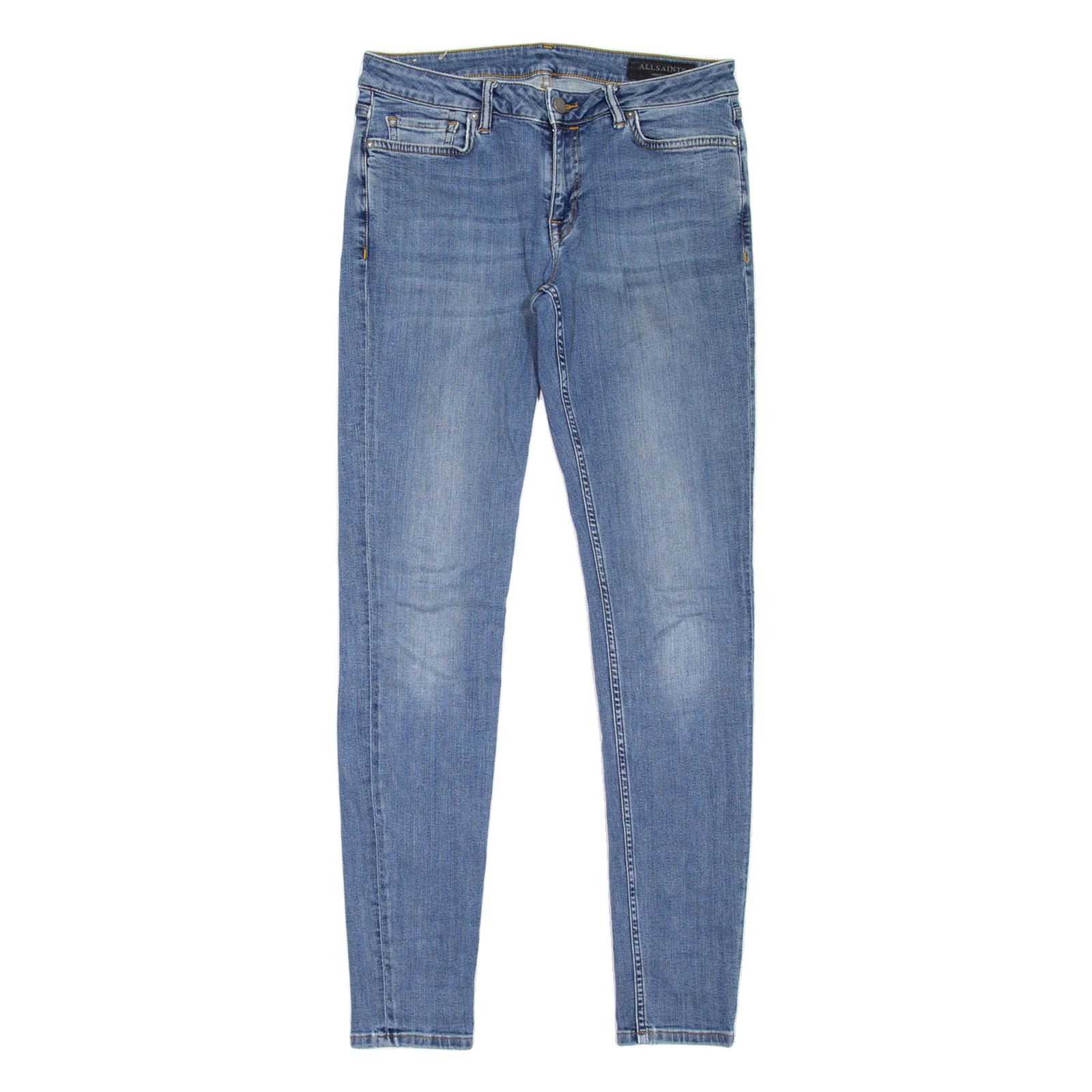 ALL SAINTS Mast Womens Jeans Blue Slim Skinny Stone Wash W28 L30 Refurbished - N/A refurbished available on Cerqular