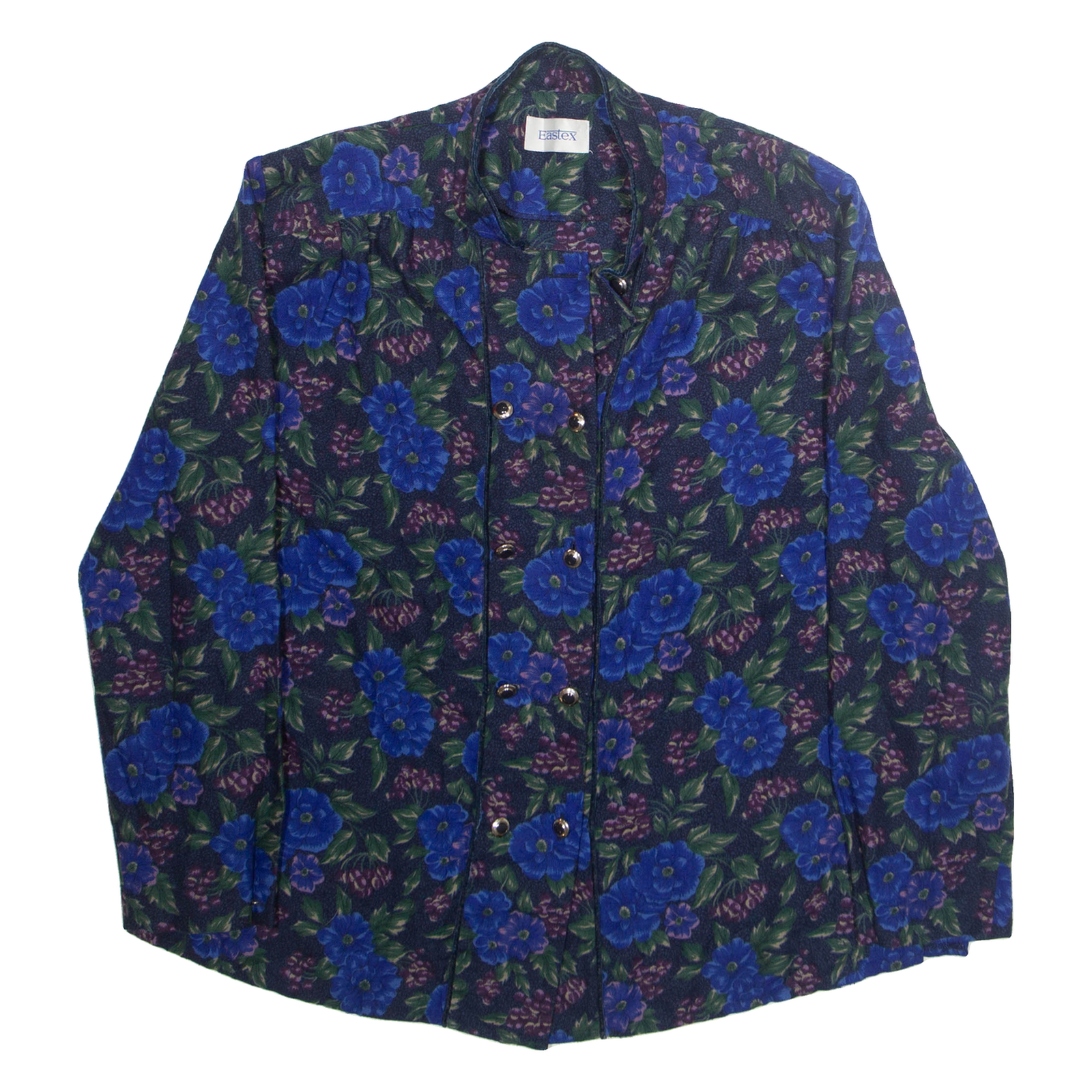 EASTEX Womens Jacket Blue Floral M Refurbished - N/A refurbished available on Cerqular