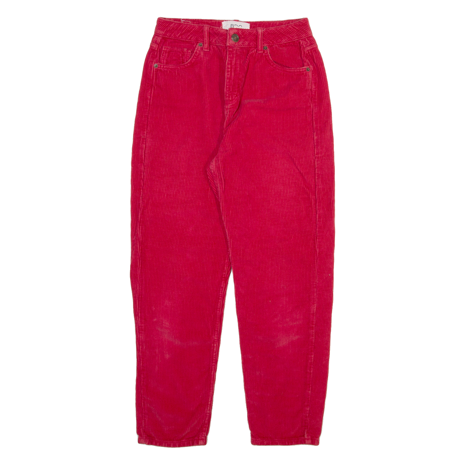 BDG Womens Corduroy Trousers Red Relaxed Tapered W26 L26 Refurbished - N/A refurbished available on Cerqular
