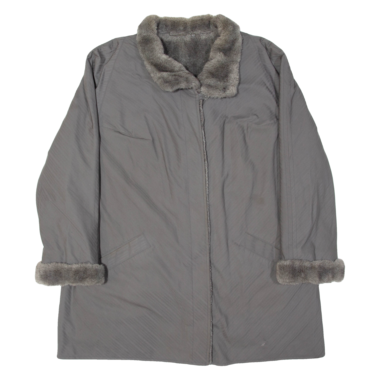 DIOLEN Womens Coat Grey 2XL Refurbished - N/A refurbished available on Cerqular