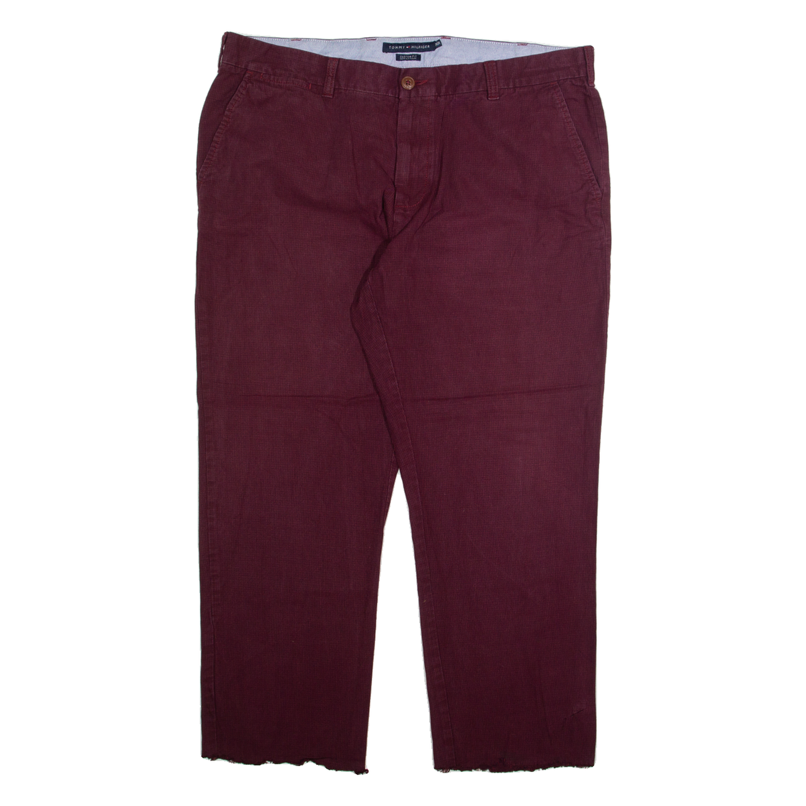 TOMMY HILFIGER Chino Mens Trousers Purple Regular Straight W38 L27 Refurbished - N/A refurbished available on Cerqular