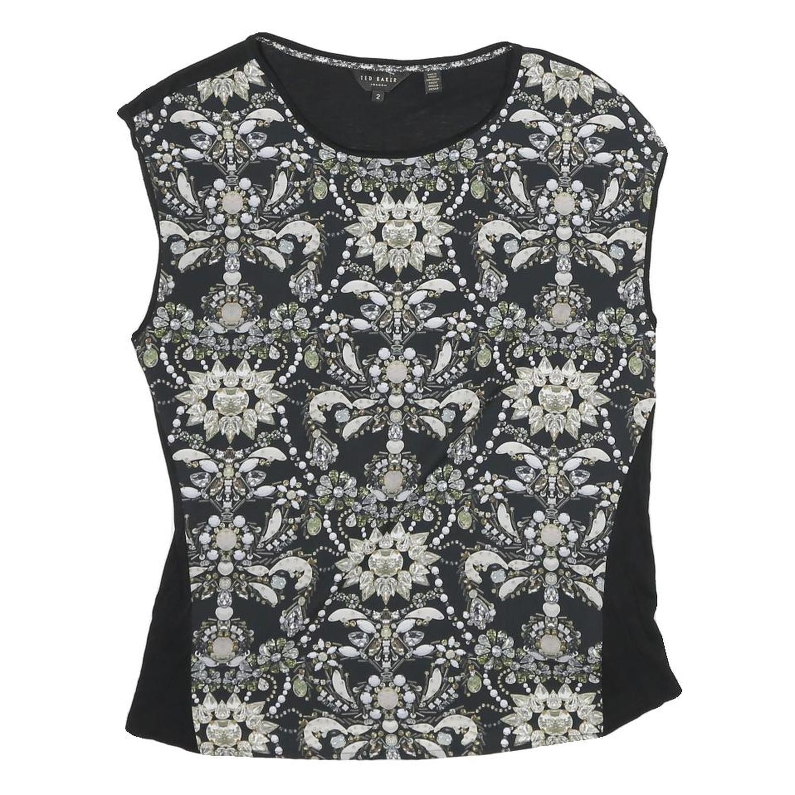 Buy TED BAKER Womens Black Printed Sleeveless Round Neck Top S Viscose Blend Refurbished - $32.49 TED BAKER Womens Black Printed Sleeveless Round Neck Top S Viscose Blend Refurbished - N/A refurbished available on Cerqular