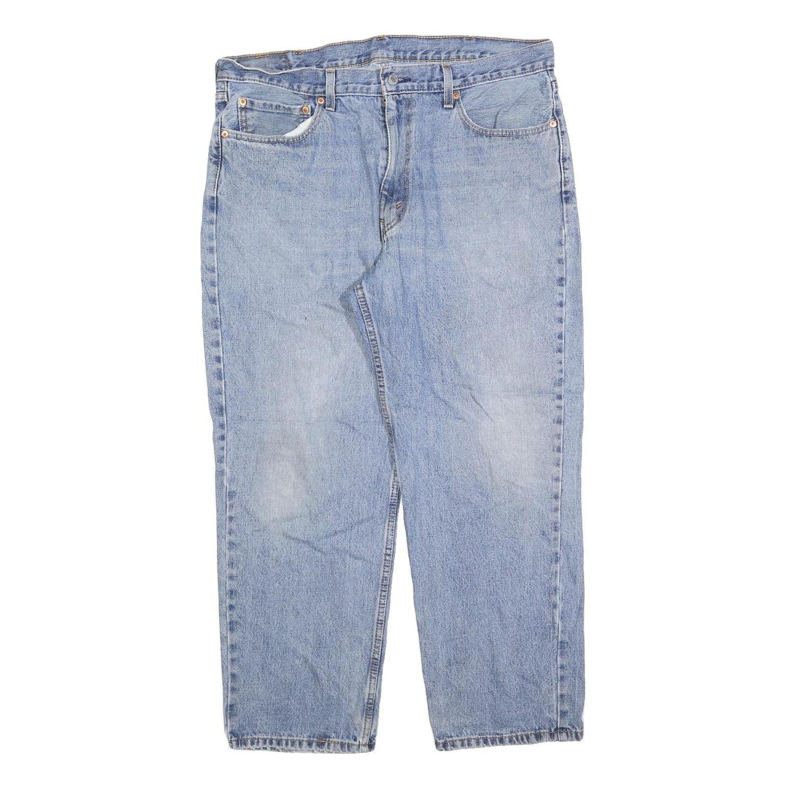 LEVI'S 550 Straight Mens Jeans Light Blue Relaxed Straight Denim Stone Wash W38 Refurbished - N/A refurbished available on Cerqular