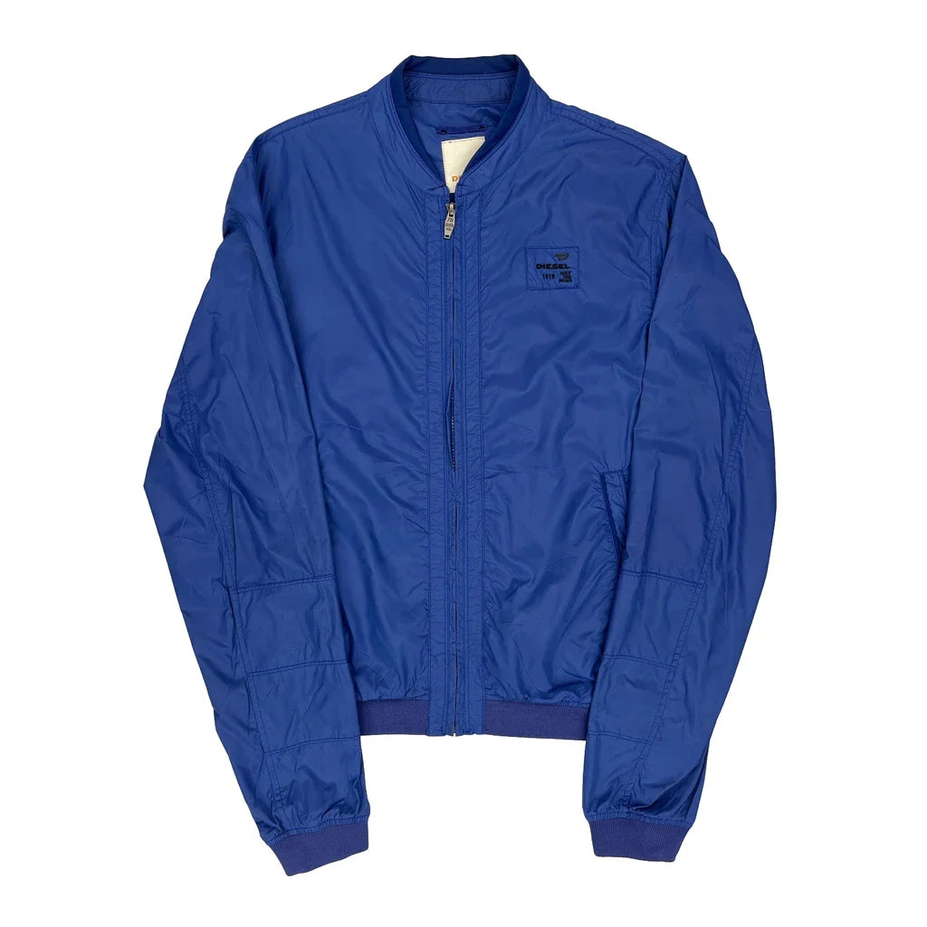 Diesel Bomber Jacket - Large Blue Nylon Refurbished - Thrifted (note: this is a term often used to describe second- refurbished available on Cerqular