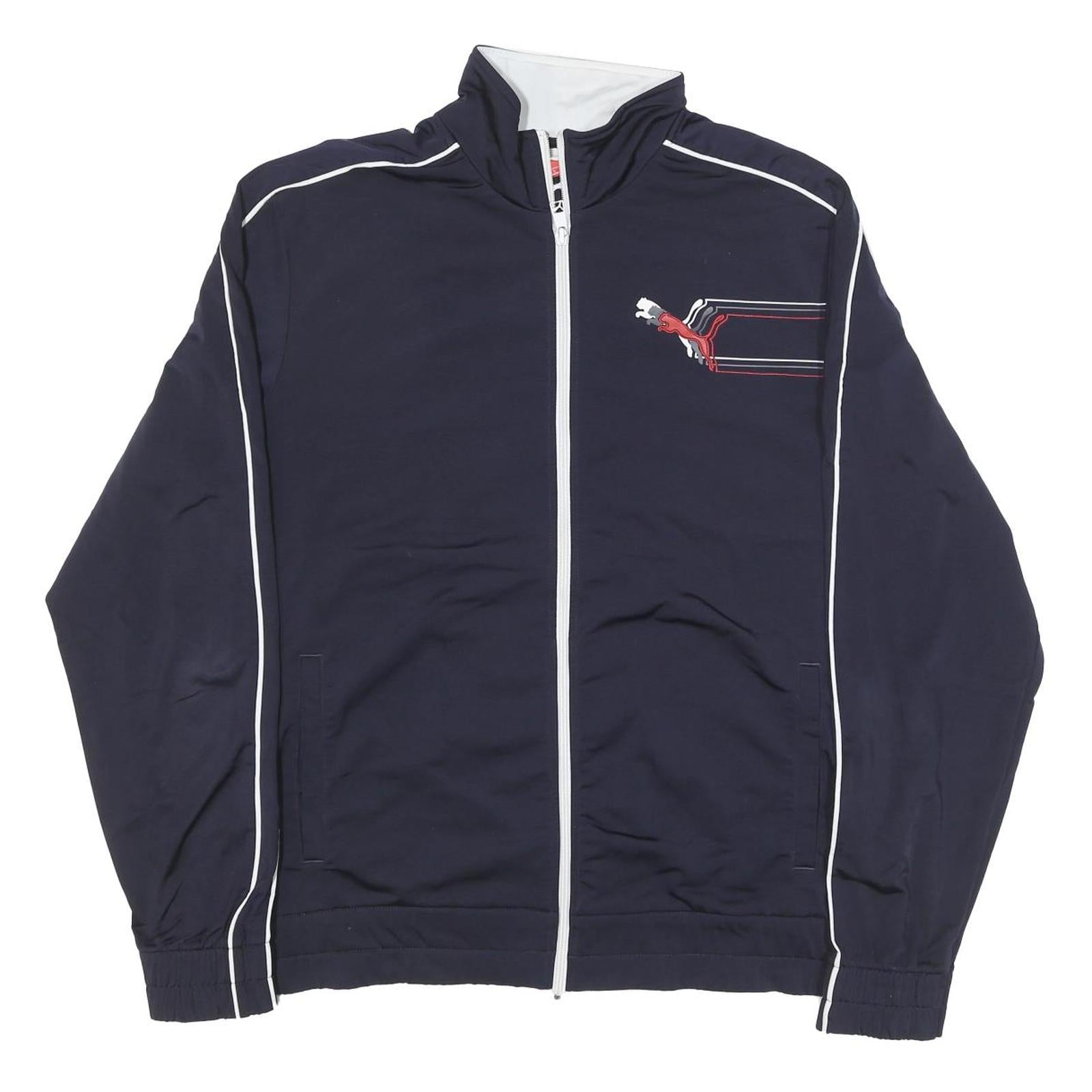 Buy PUMA Mens Navy Blue Zip Jacket XL Polyester Blend Plain Sports Logo Zip Up Refurbished - $41.59 PUMA Mens Navy Blue Zip Jacket XL Polyester Blend Plain Sports Logo Zip Up Refurbished - N/A refurbished available on Cerqular
