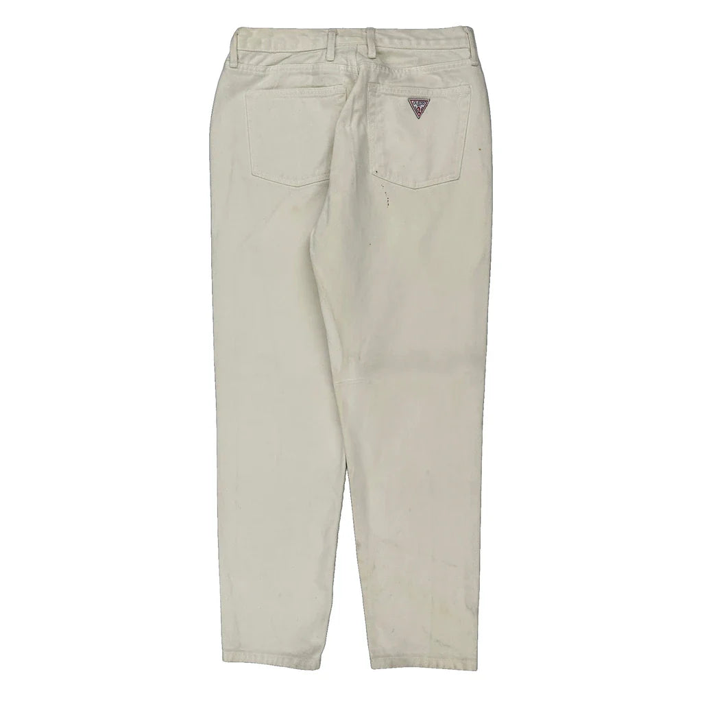 Guess Jeans - 30W UK 10 White Cotton Refurbished - Thrifted (note: this is a term often used to describe second- refurbished available on Cerqular