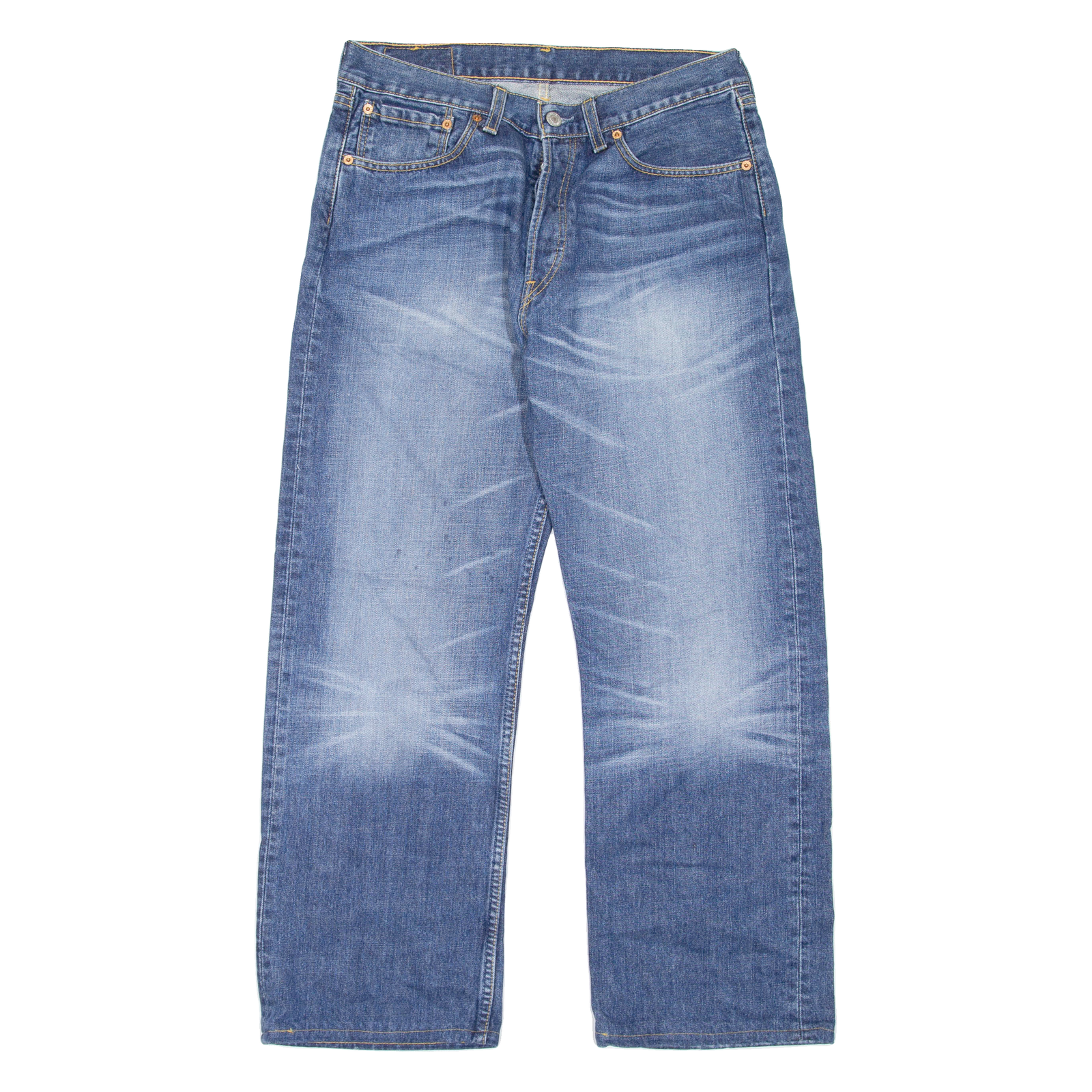 LEVI'S Mens Jeans Blue Regular Straight Stone Wash W31 L30 Refurbished - N/A refurbished available on Cerqular