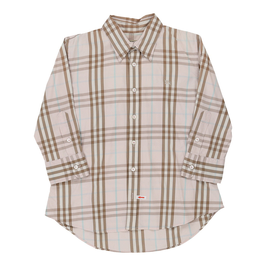 12 Years Burberry London Novacheck Shirt - Medium Beige Cotton | Size: medium Refurbished - N/A (Preloved Designer is not a specific brand, it refurbished available on Cerqular