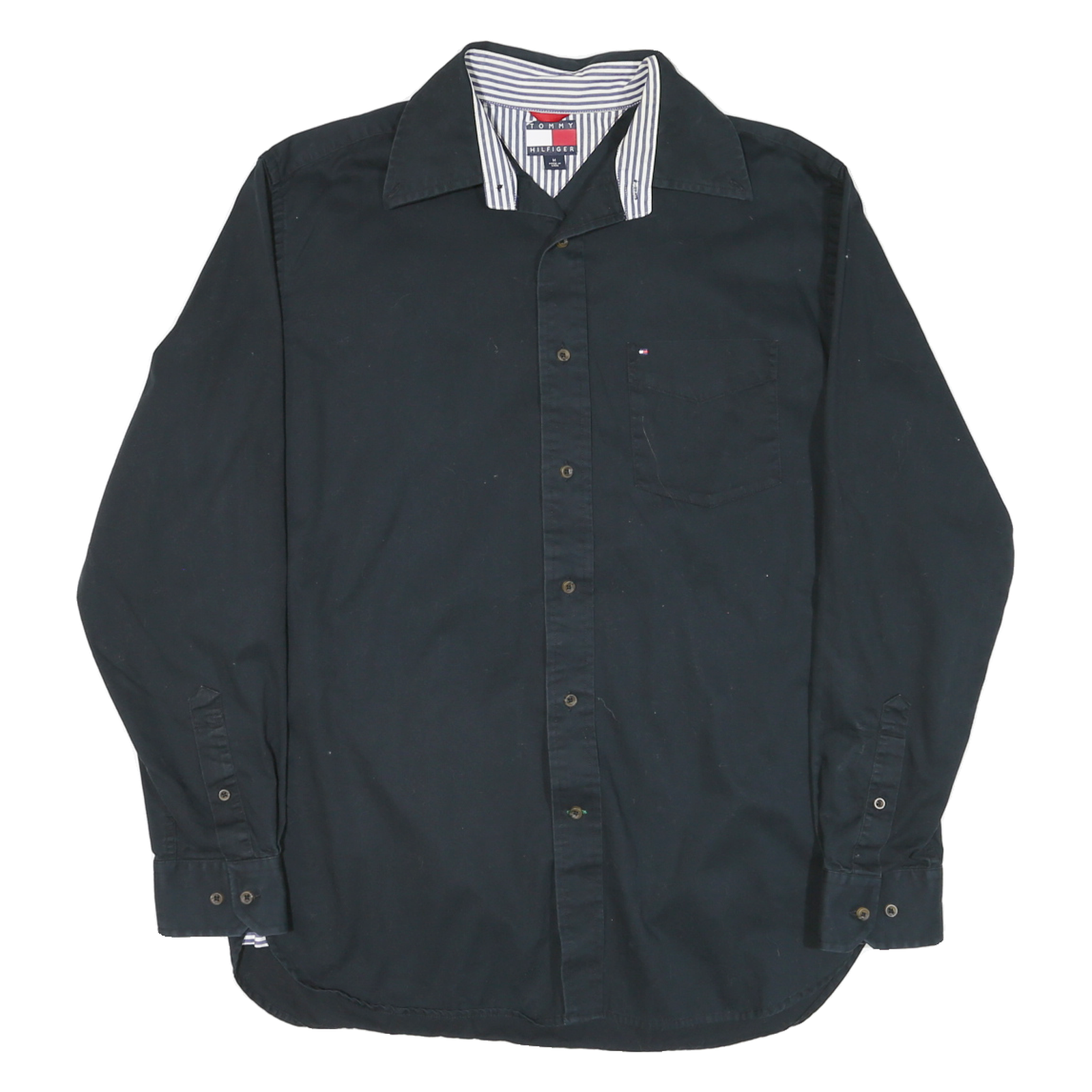 Buy TOMMY HILFIGER Mens Black Shirt M Cotton Blend Button Neck Casual Refurbished - $38.99 TOMMY HILFIGER Mens Black Shirt M Cotton Blend Button Neck Casual Refurbished - N/A refurbished available on Cerqular