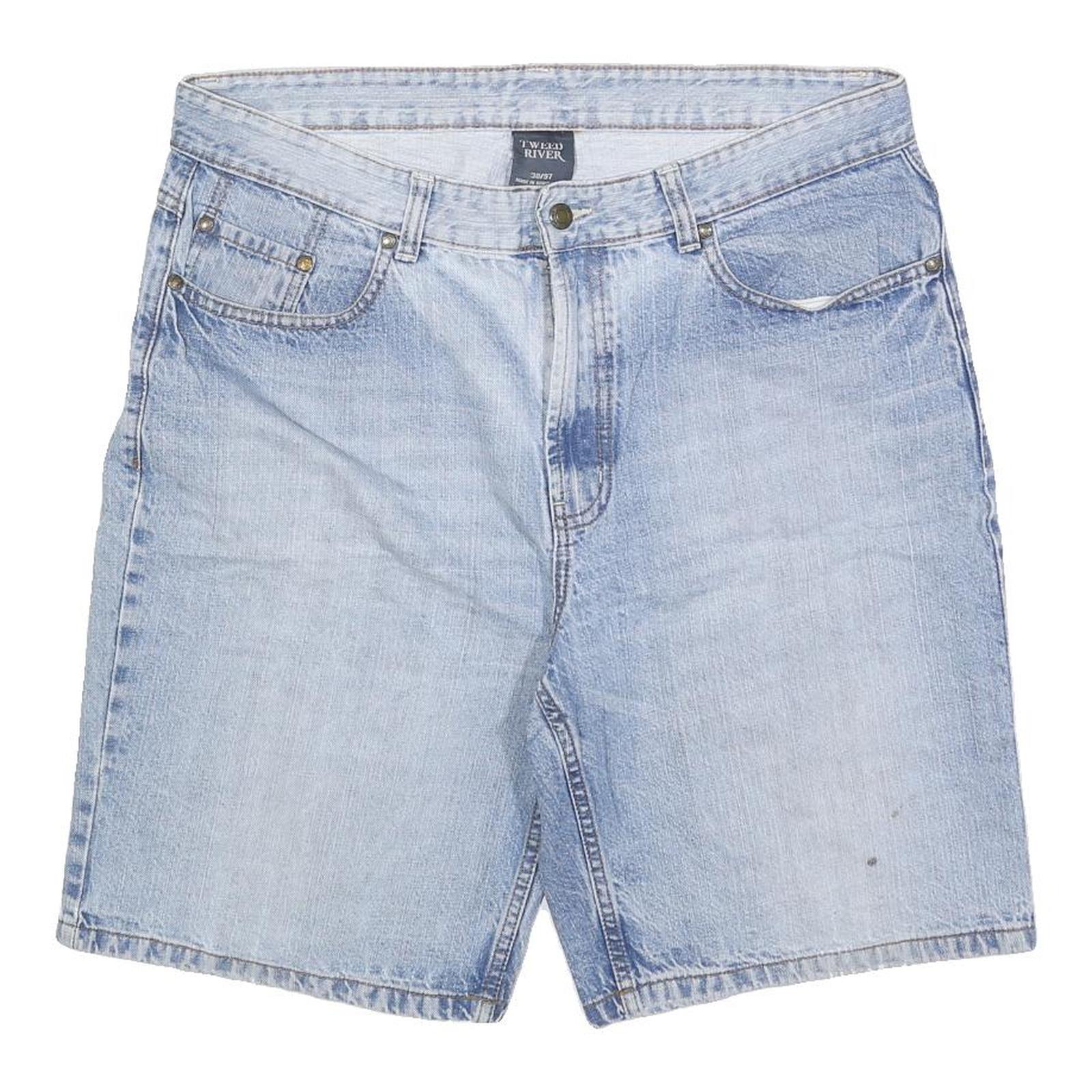 TWEED RIVER Mens Light Blue Denim Casual Shorts XL W38 Cotton Blend Relaxed Fit Refurbished - N/A refurbished available on Cerqular