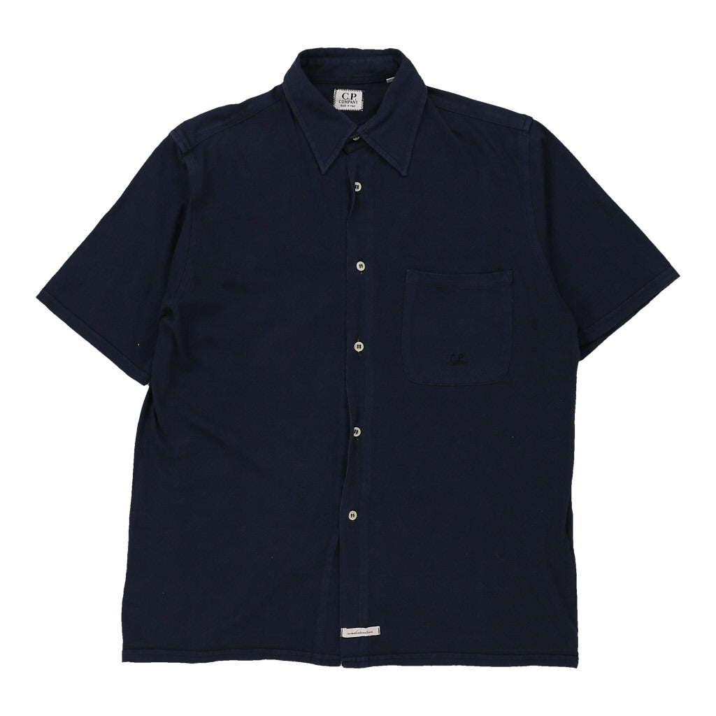 12 Years C.P. Company Short Sleeve Shirt - Medium Blue Cotton | Size: medium Refurbished - N/A (Preloved Designer is not a specific brand, it refurbished available on Cerqular