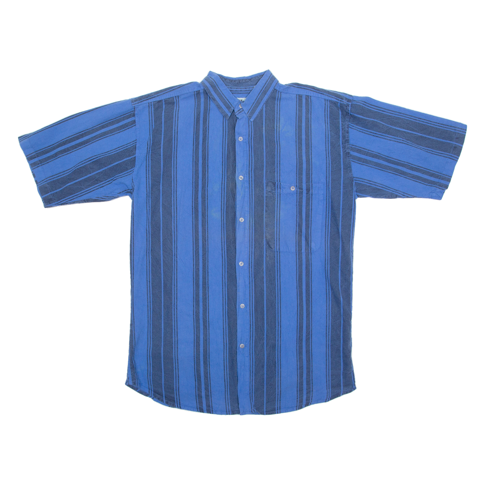 BLAZER Mens Shirt Blue 90s Striped L Refurbished - N/A refurbished available on Cerqular