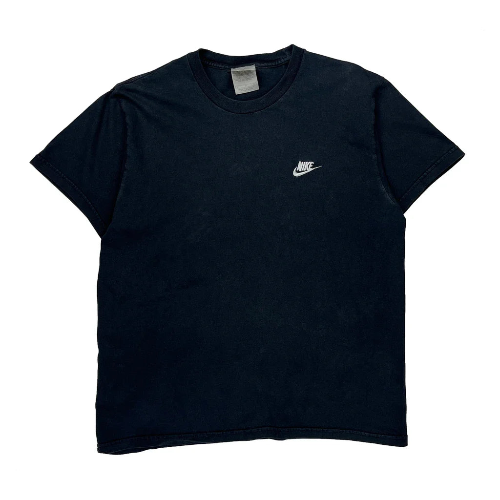 Nike T-Shirt - Medium Black Cotton Refurbished - Thrifted (note: this is a term often used to describe second- refurbished available on Cerqular