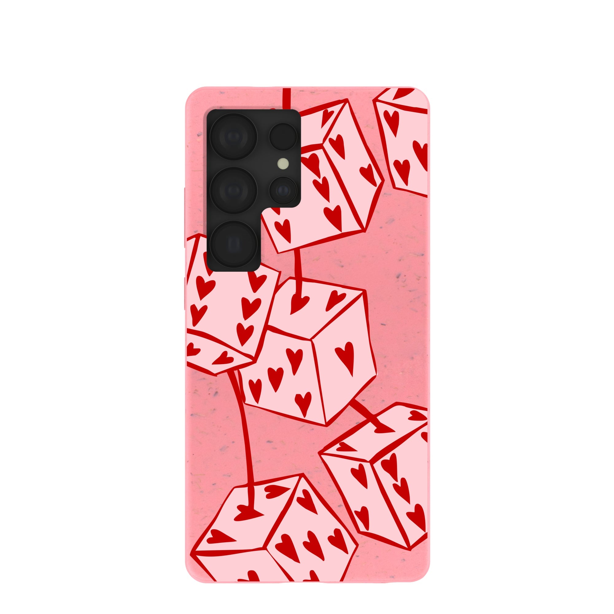 Bubblegum Pink Dicey Cherries Samsung Galaxy S25 Ultra Case Refurbished - Pela Case refurbished available on Cerqular