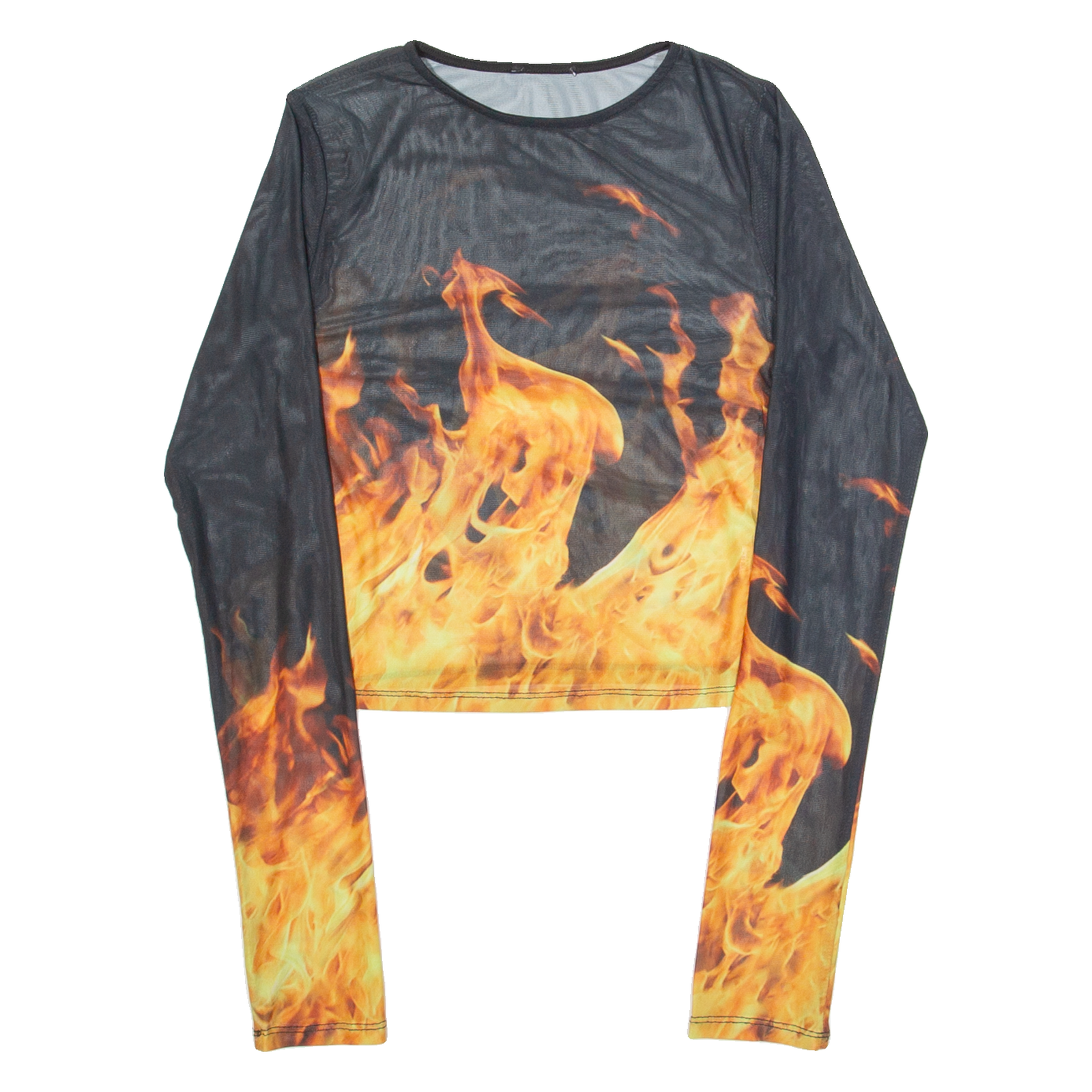 Fire Womens Printed Top Black Long Sleeve M Refurbished - N/A refurbished available on Cerqular