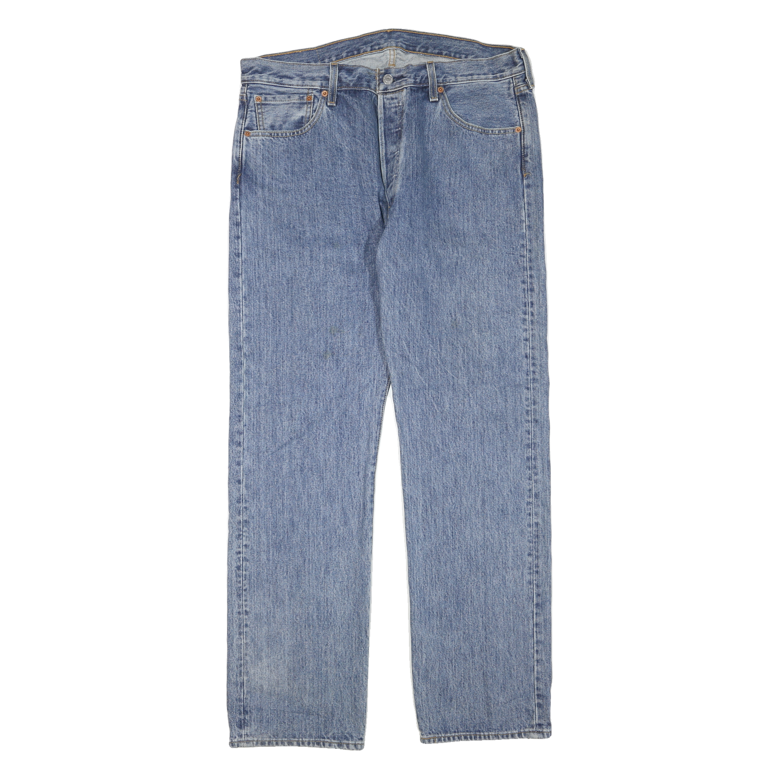 LEVI'S 501 Mens Jeans Blue Regular Straight Denim Medium W38 L32 Classic Fit Refurbished - N/A refurbished available on Cerqular