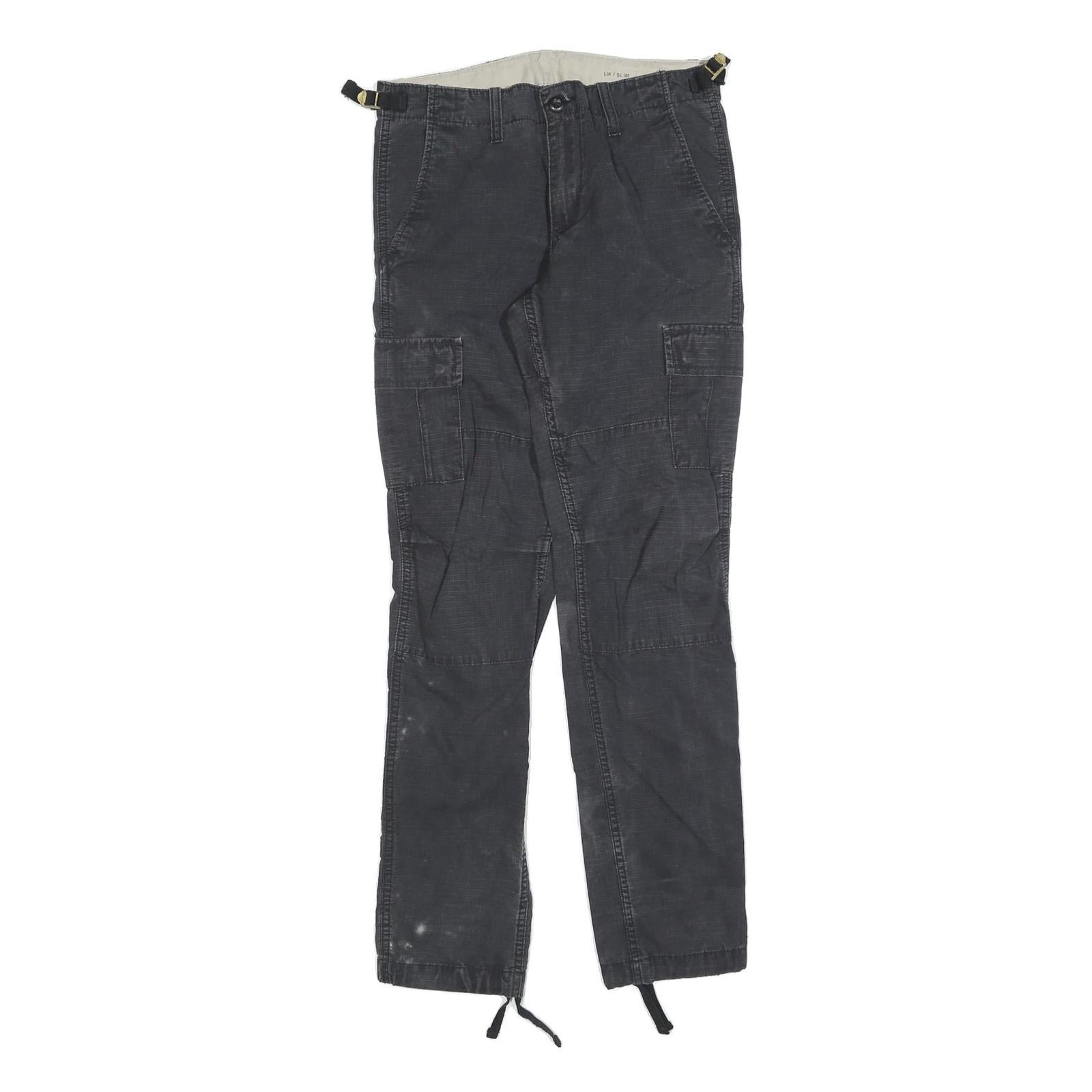 DICKIES Womens Slim Black Cotton Blend Slim Cargo Trousers W26 L32 Workwear Refurbished - N/A refurbished available on Cerqular