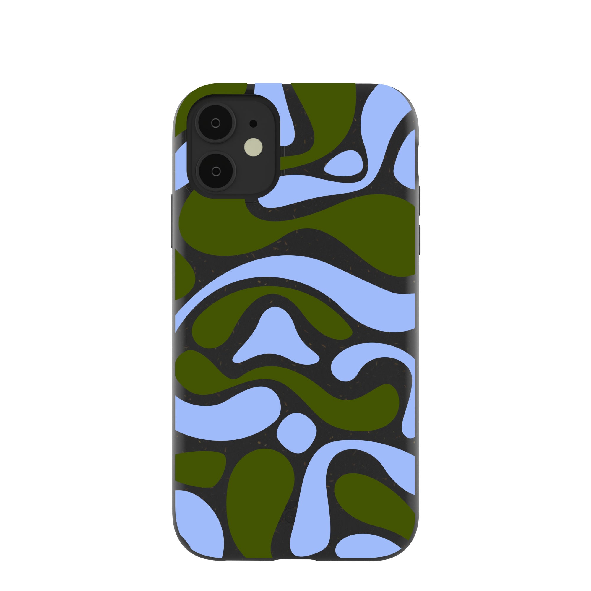 Black Curve and Flow iPhone 11 Case Refurbished - Pela Case refurbished available on Cerqular