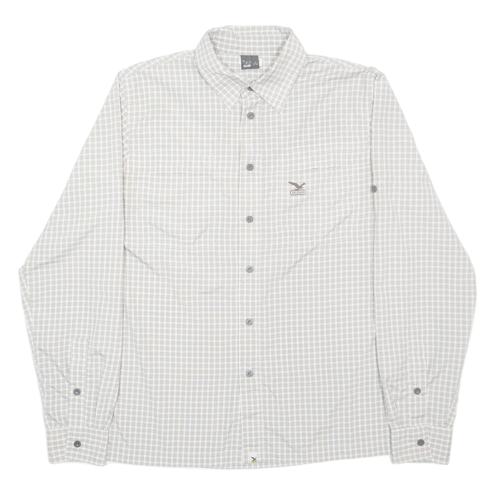 SALEWA Mens Shirt Grey Check Long Sleeve M Refurbished - N/A refurbished available on Cerqular