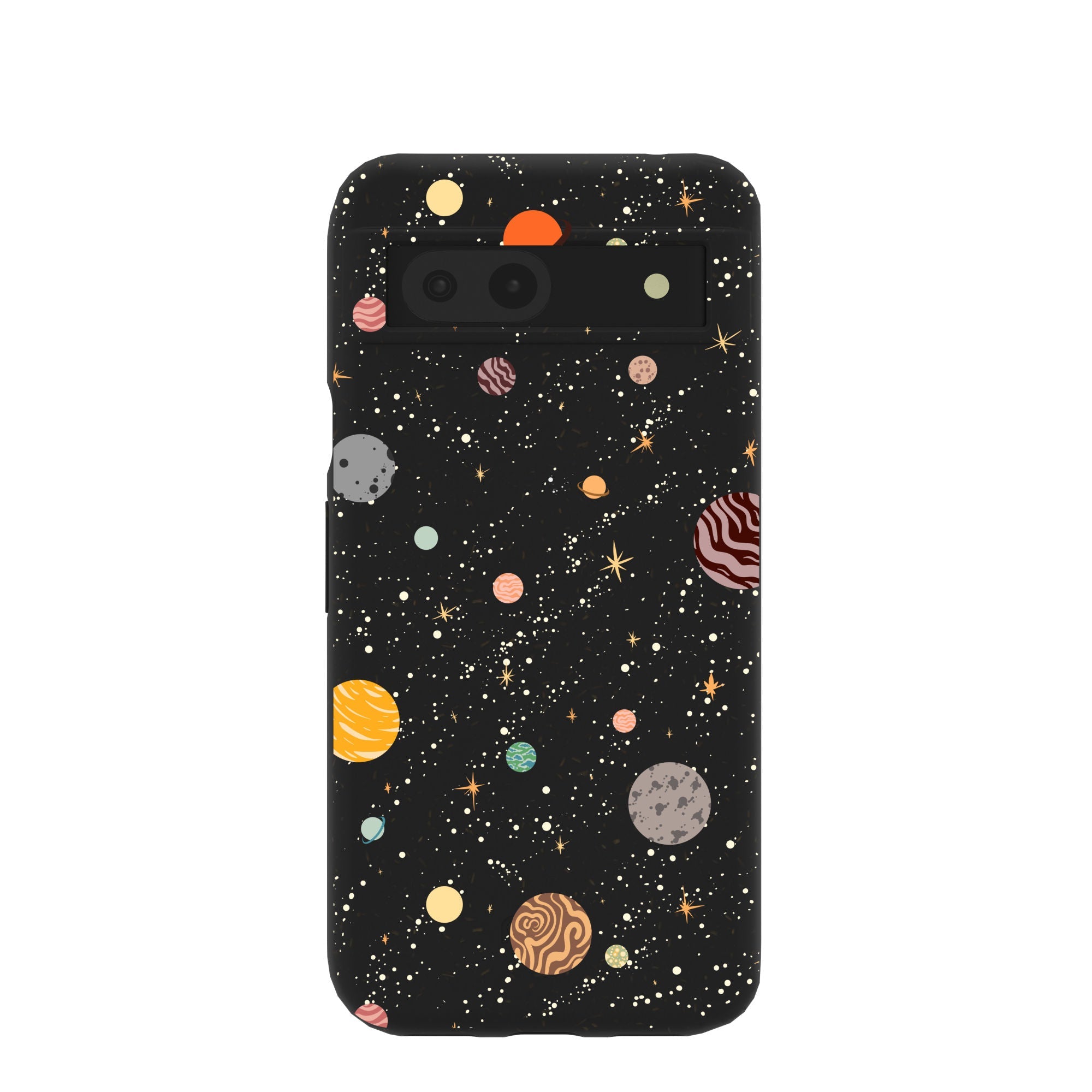 Black Galactic Glow Google Pixel 8a Case Refurbished - Pela Case refurbished available on Cerqular