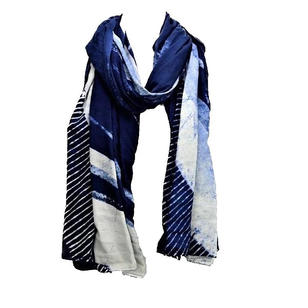 Serenity Indigo handprinted scarf Refurbished - N/A refurbished available on Cerqular