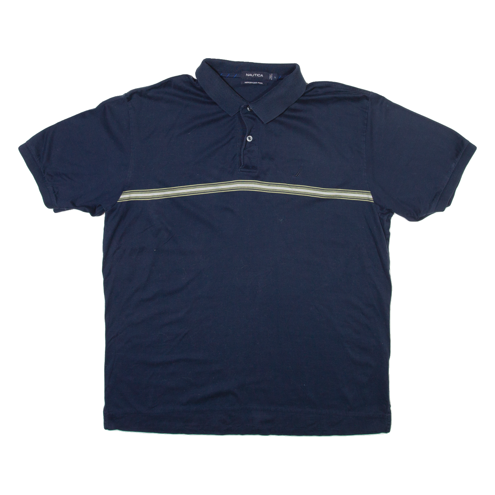 NAUTICA Mens Polo Shirt Blue L Refurbished - N/A refurbished available on Cerqular
