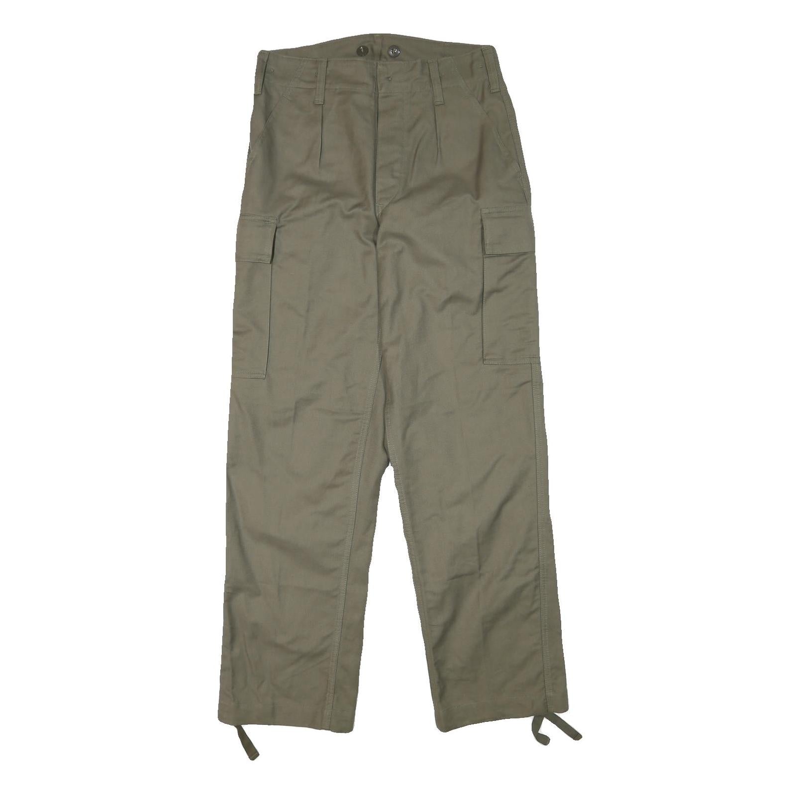 Mens Cotton Blend Regular Fit Cargo Trousers Beige W30 L31 Casual Utility Zip Refurbished - N/A refurbished available on Cerqular