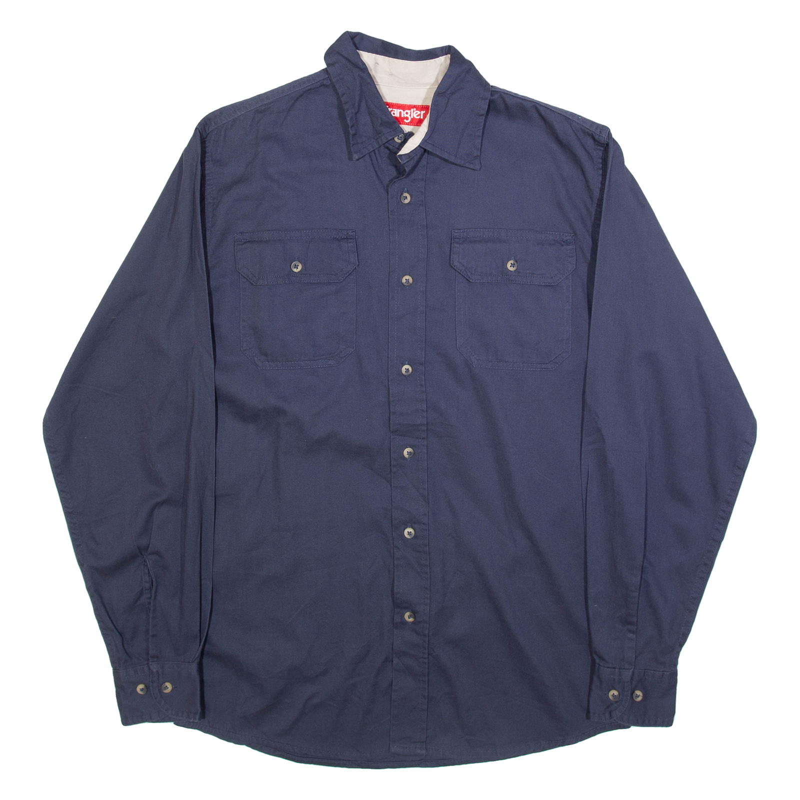 WRANGLER Mens Plain Shirt Blue Long Sleeve S Refurbished - N/A refurbished available on Cerqular