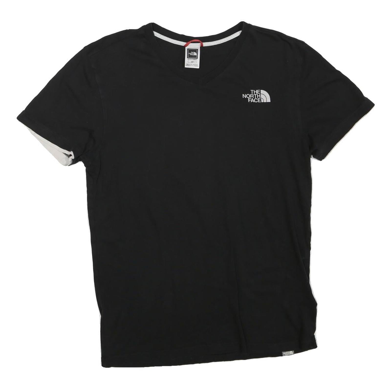 THE NORTH FACE Mens Black V Neck Short Sleeve T-Shirt S Cotton Blend Casual Refurbished - N/A refurbished available on Cerqular