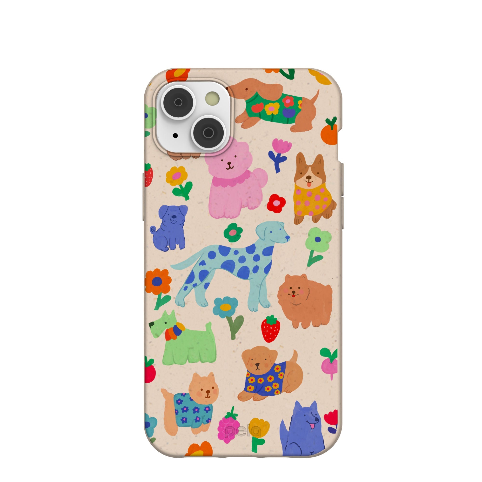 Seashell Pup Bloom iPhone 14 Plus Case Refurbished - Pela Case refurbished available on Cerqular