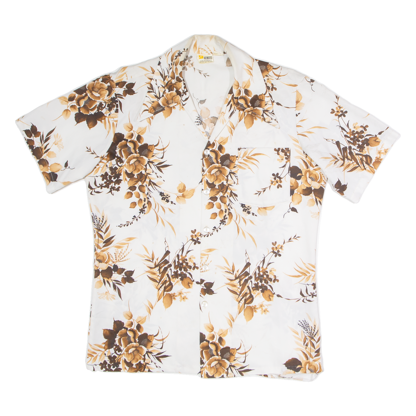 HOWARD CALIFORNIA Womens Shirt White Floral M Refurbished - N/A refurbished available on Cerqular