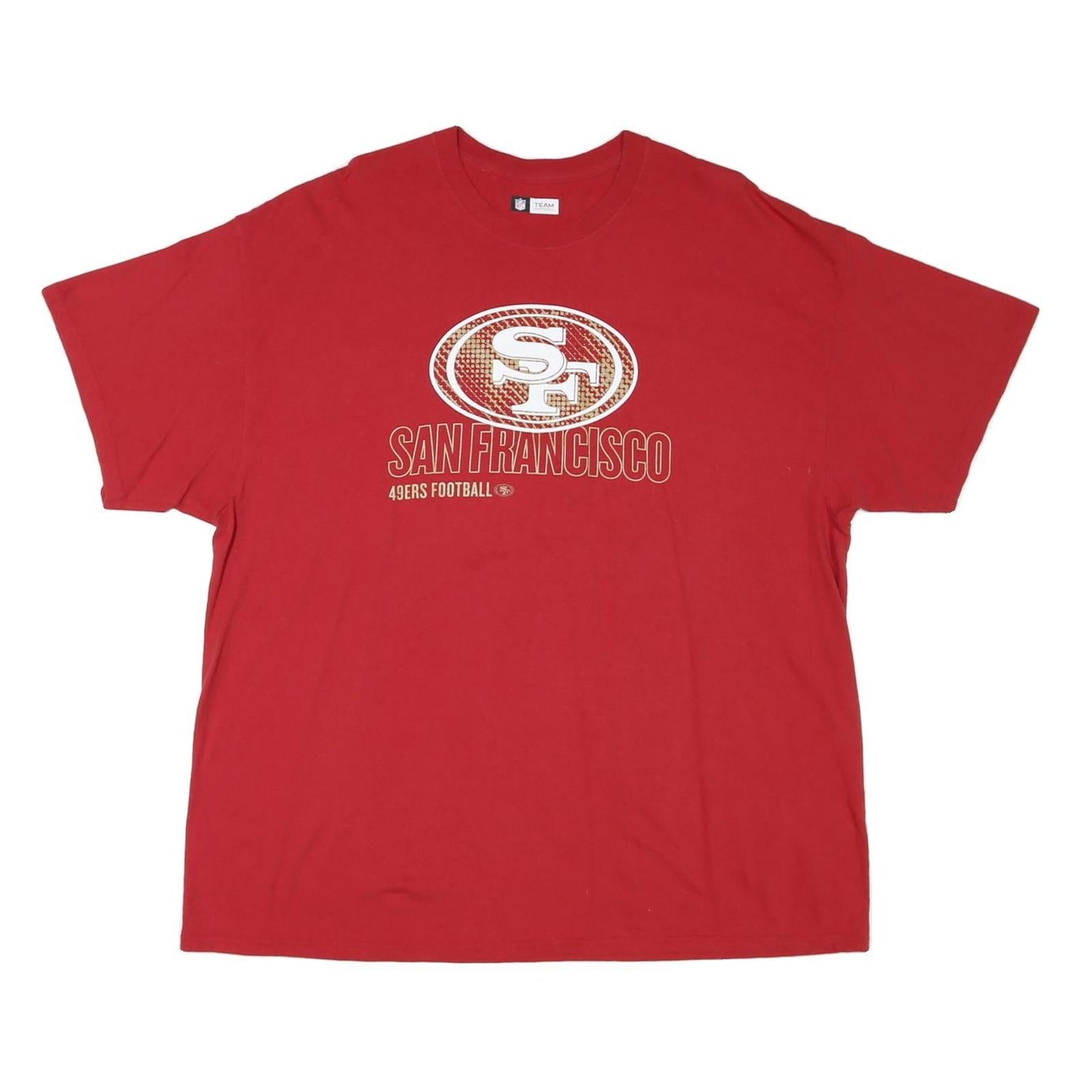 NFL Mens Red San Francisco 49ers Logo Graphic T-Shirt 2XL Short Sleeve Crew Neck Refurbished - N/A refurbished available on Cerqular