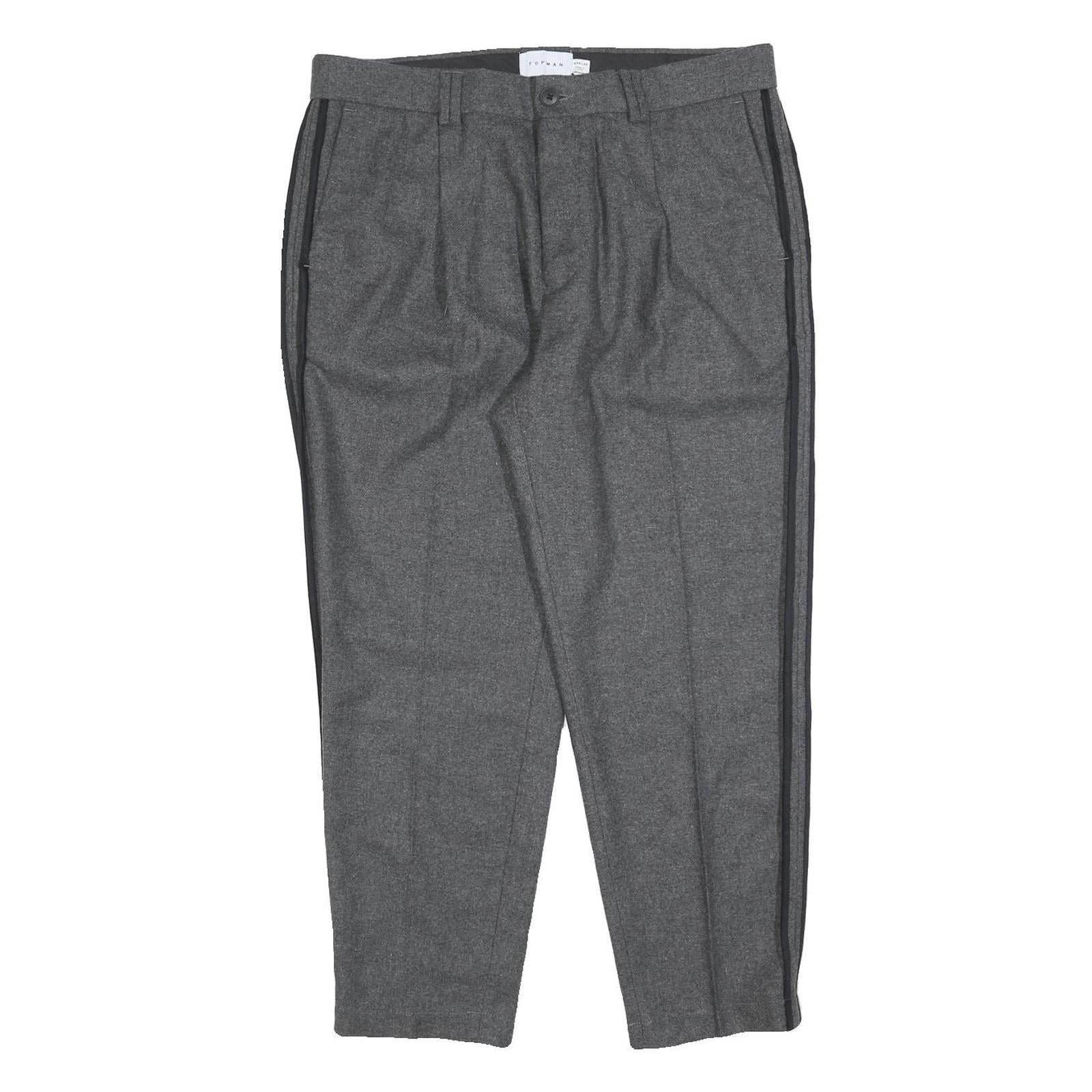 Buy TOPMAN Mens Wool Blend Grey Regular Straight Trousers W34 L26 Classic Zip Refurbished - $36.39 TOPMAN Mens Wool Blend Grey Regular Straight Trousers W34 L26 Classic Zip Refurbished - N/A refurbished available on Cerqular