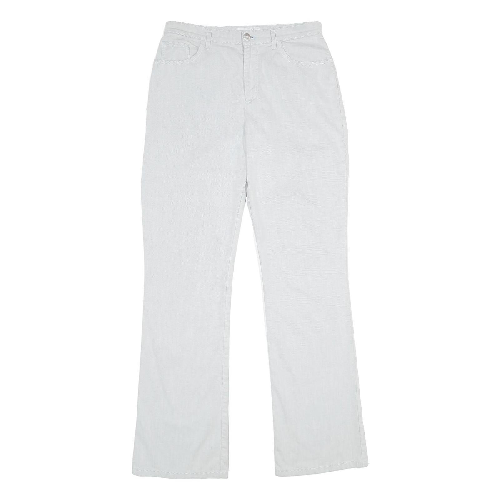 VANILIA Womens Cotton Blend White Regular Fit Straight Leg Trousers W28 L34 Refurbished - N/A refurbished available on Cerqular