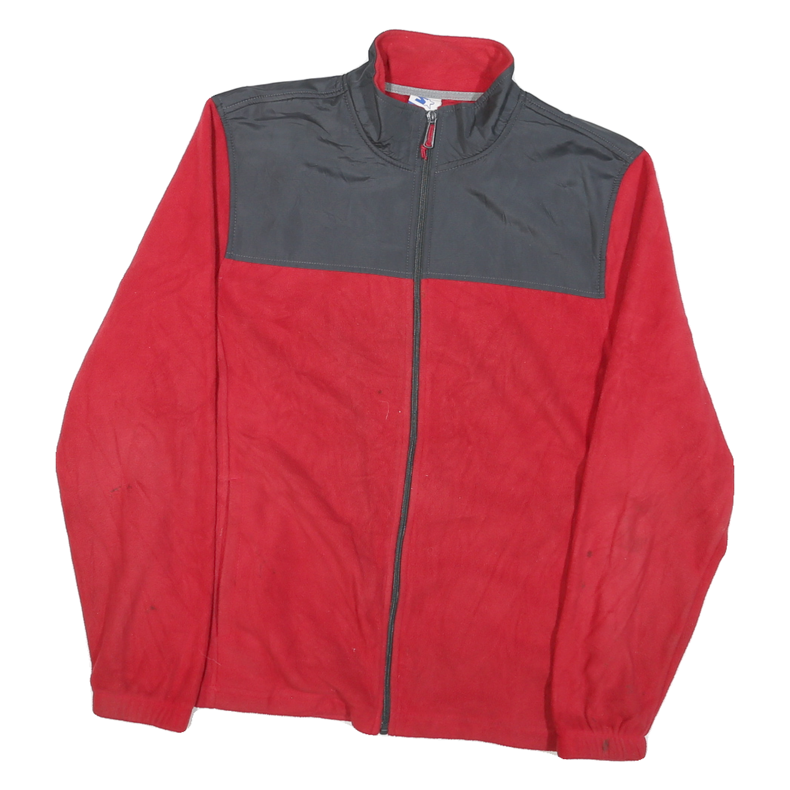 STARTER Mens Red & Black Zip Front Outdoor Jacket S Polyester Blend Fleece Refurbished - N/A refurbished available on Cerqular