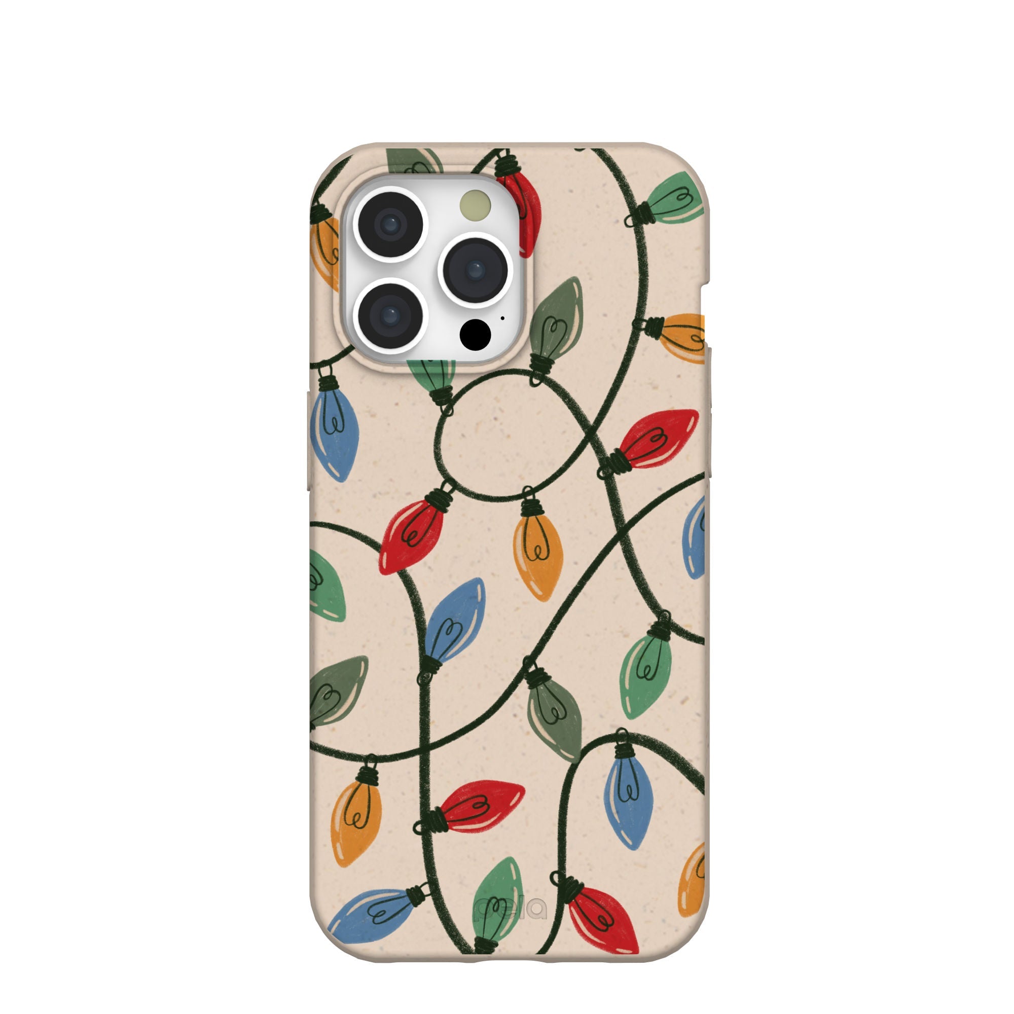 Seashell Holiday Lights iPhone 15 Pro Max Case Refurbished - Pela Case refurbished available on Cerqular