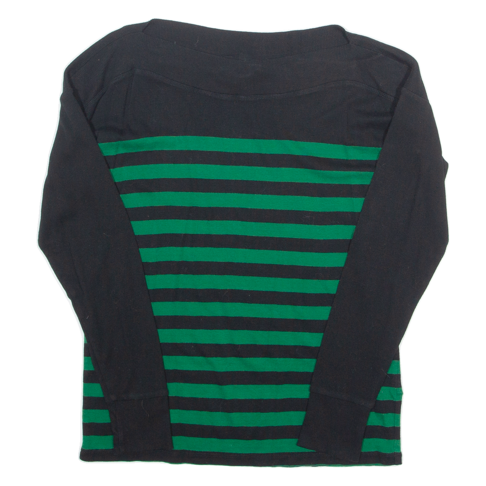 LAUREN RALPH LAUREN Womens Printed Top Green Long Sleeve Striped L Refurbished - N/A refurbished available on Cerqular