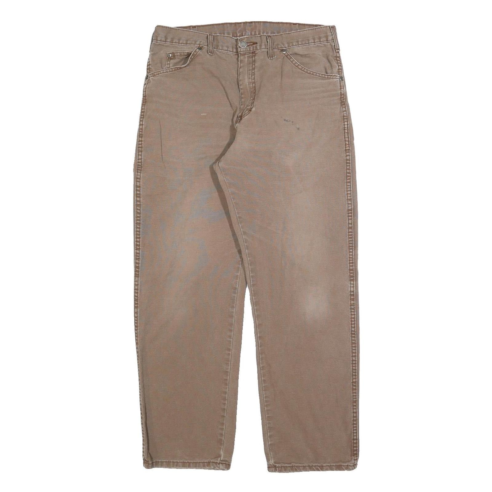 CARHARTT Mens Jeans Beige Regular Straight Denim Raw W34 L30 Casual Workwear Refurbished - N/A refurbished available on Cerqular