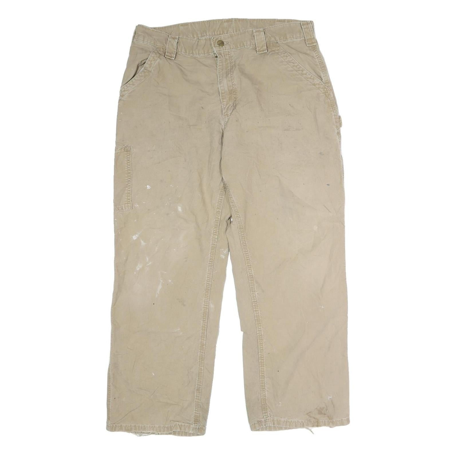 Buy CARHARTT Mens Cotton Blend Beige Relaxed Straight Trousers W34 L28 Workwear Refurbished - $40.29 CARHARTT Mens Cotton Blend Beige Relaxed Straight Trousers W34 L28 Workwear Refurbished - N/A refurbished available on Cerqular