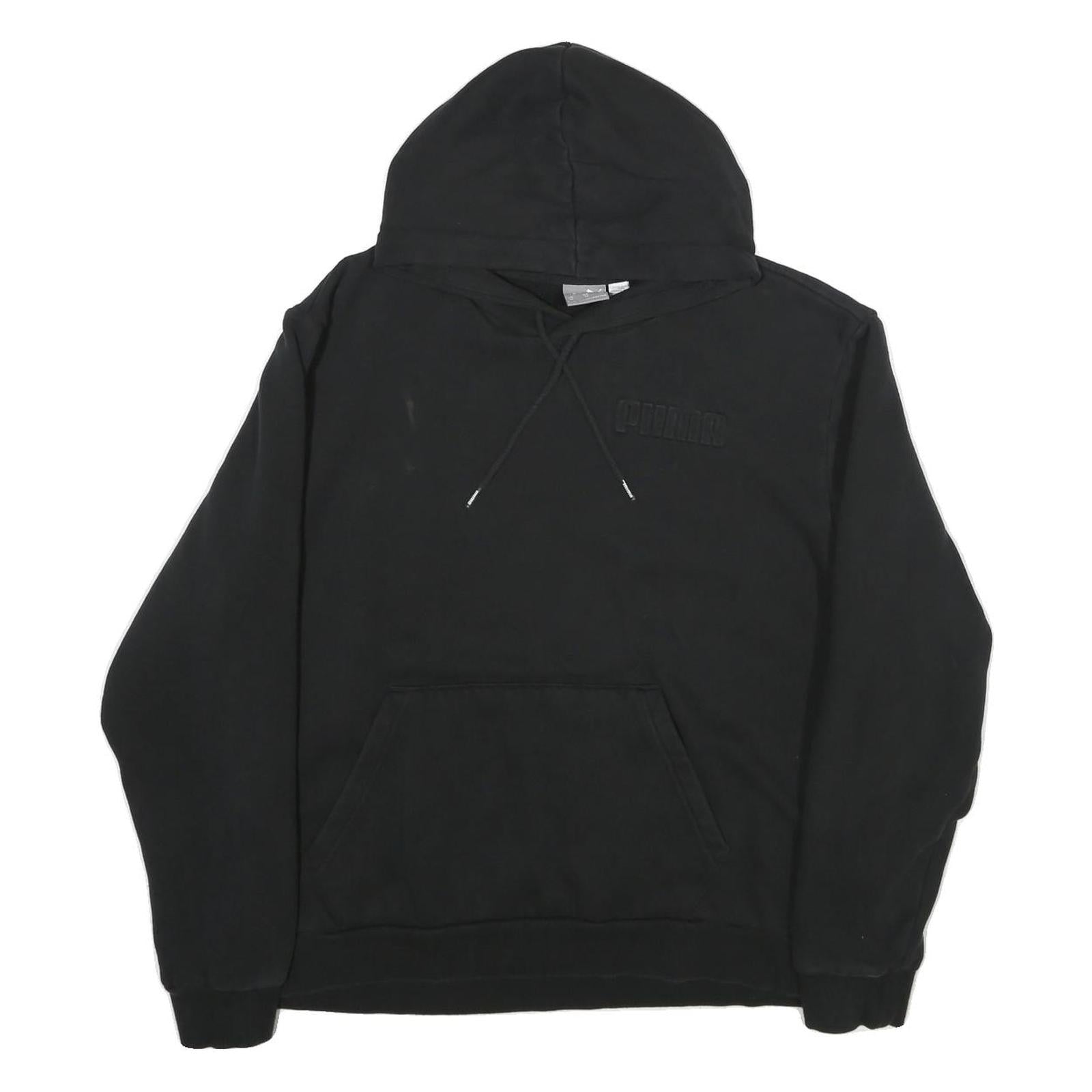 PUMA Mens Black Hoodie XL Cotton Pullover Casual Drawstring Hooded Sweatshirt Refurbished - N/A refurbished available on Cerqular