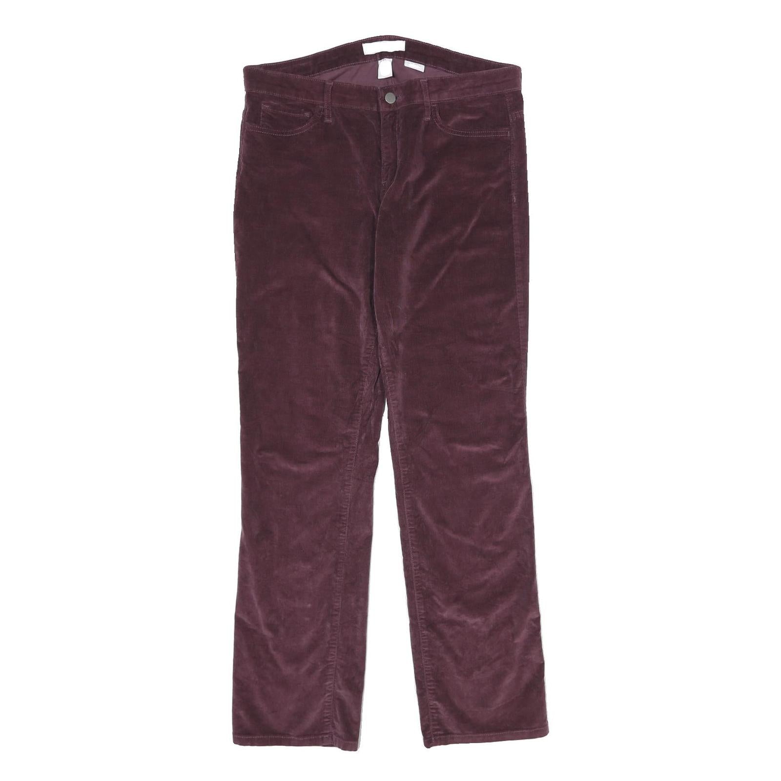 CALVIN KLEIN Womens Cotton Blend Purple Classic Straight Trousers W34 L34 Refurbished - N/A refurbished available on Cerqular